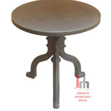 Table ronde en métal rond